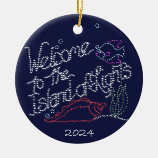 Island Of Lights Christmas Ornament (Front)