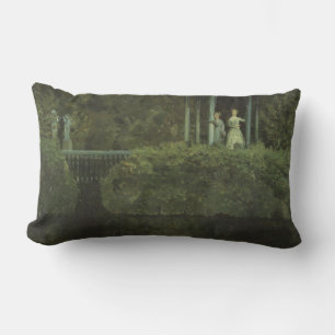 Island of Love (by Konstantin Somov) Lumbar Cushion
