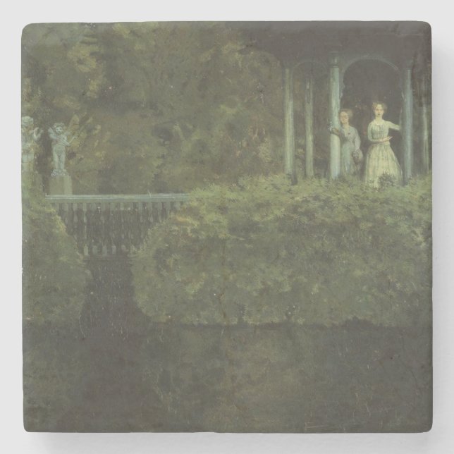 Island of Love (by Konstantin Somov) Stone Coaster (Front)