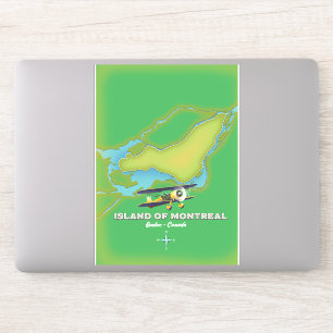 Island of Montreal Canada map