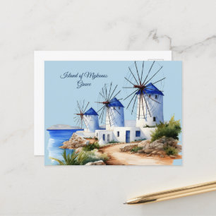 Island of Mykonos, Greece  Postcard