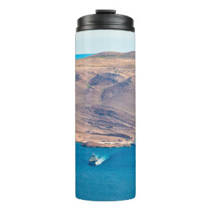 Island of Pag stone desert and ferry port view, Da Thermal Tumbler