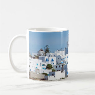 Island of paros with the village of naoussa coffee mug
