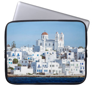 Island of paros with the village of naoussa laptop sleeve
