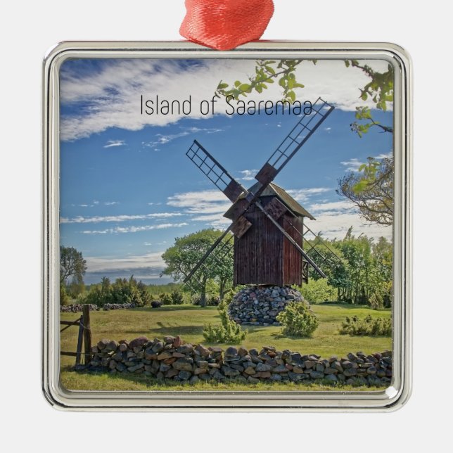 Island of Saaremaa, Estonia Metal Ornament (Front)