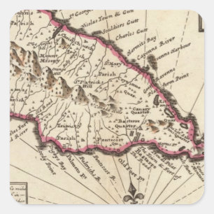 Island of St Christophers Square Sticker