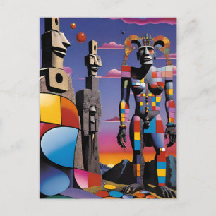 Island of the Easter Bunnyman - Ken Gauge Art Postcard