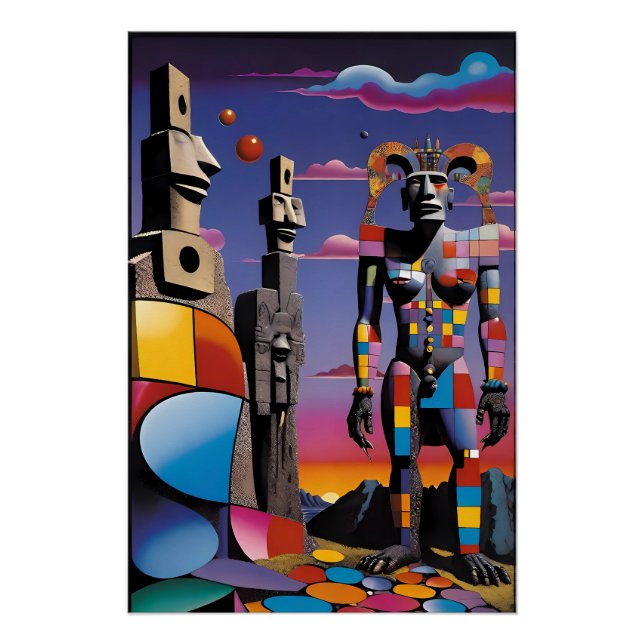 Island of the Easter Bunnyman - Ken Gauge Art Poster (Front)