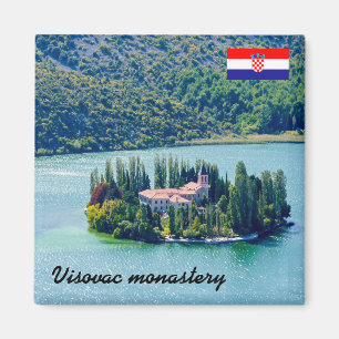 Island of Visovac monastery in Krka NP - Croatia Magnet