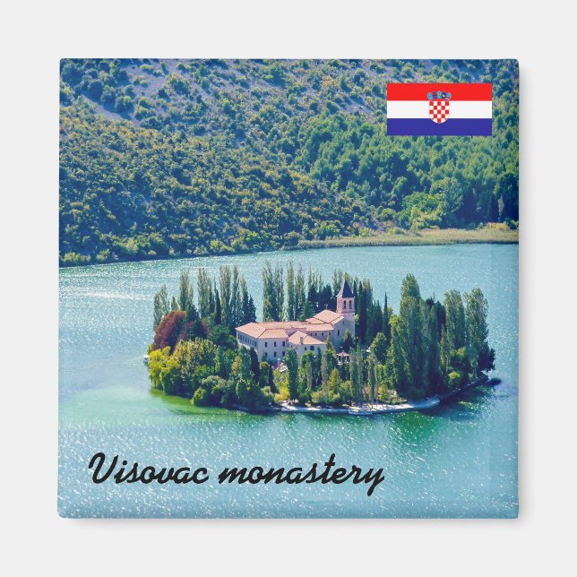 Island of Visovac monastery in Krka NP - Croatia Magnet (Front)