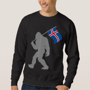 Ísland Or Icelandic Flag On Iceland Flag Sweatshirt