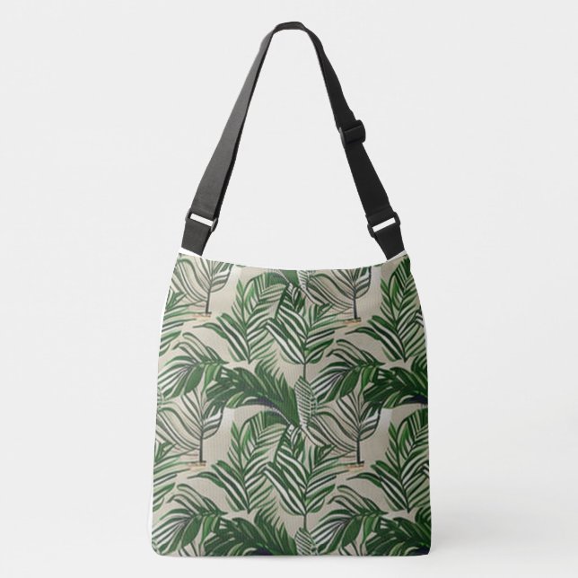 Island Palm  Crossbody Bag (Front)