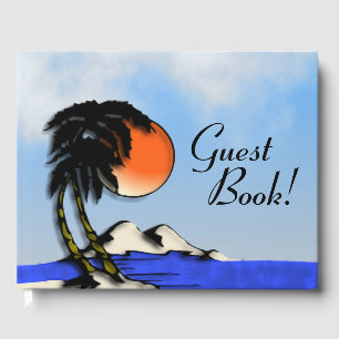 Island Paradise Event and Date in Spine Guest Book