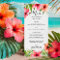 Island Paradise | Watercolor Floral Palms Wedding
