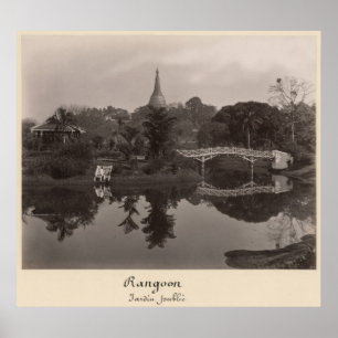 Island pavilion in the Cantanement Garden Poster