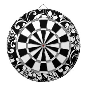 ISLAND PLUMERIA (BLACK) DARTBOARD