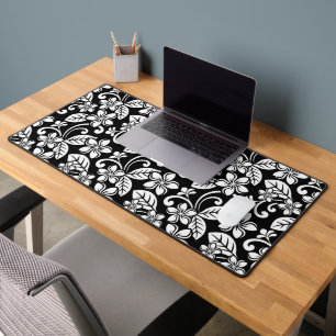 ISLAND PLUMERIA (BLACK) DESK MAT