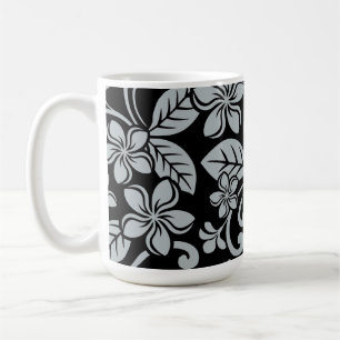 ISLAND PLUMERIA (BLACK/GRAY) COFFEE MUG