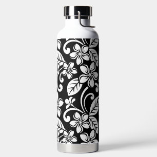 ISLAND PLUMERIA (BLACK) WATER BOTTLE