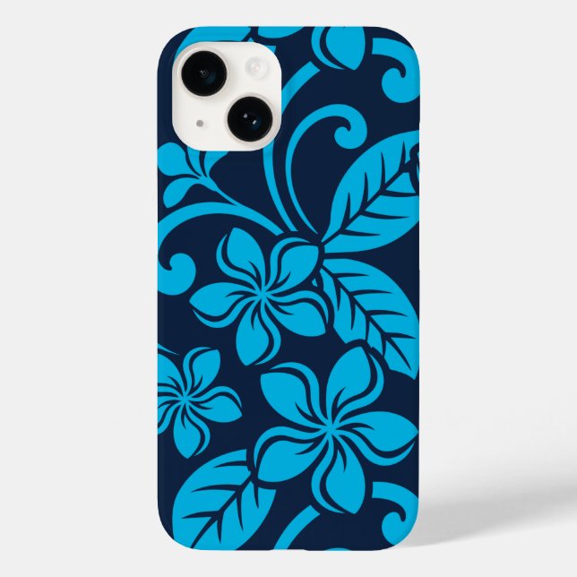 ISLAND PLUMERIA (BLUE x 2) Case-Mate iPhone Case (Back)