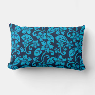 ISLAND PLUMERIA (Blue x 2) Lumbar Cushion