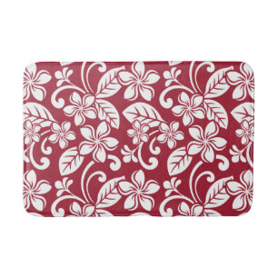ISLAND PLUMERIA (CARDINAL RED) Bath Mat