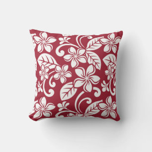 ISLAND PLUMERIA (CARDINAL RED) CUSHION