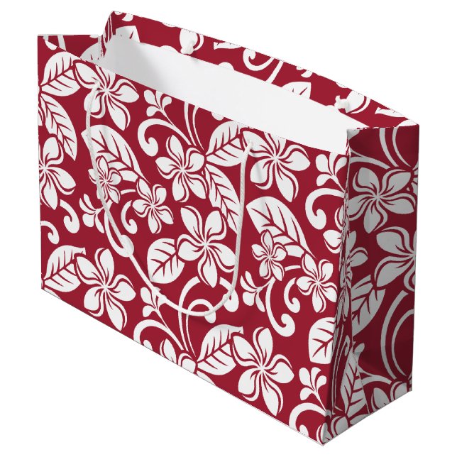 ISLAND PLUMERIA (CARDINAL RED) Gift Bag (Back Angled)