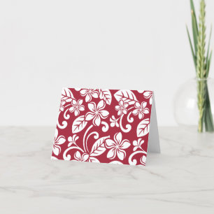 ISLAND PLUMERIA (CARDINAL RED) Thank You Card