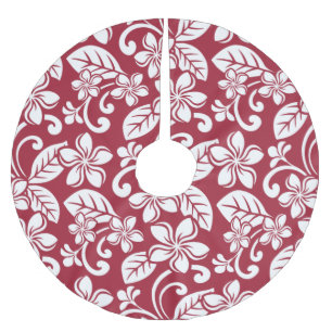ISLAND PLUMERIA (CARDINAL RED) Tree Skirt