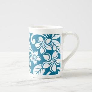ISLAND PLUMERIA (CARIBBEAN BLUE) BONE CHINA MUG