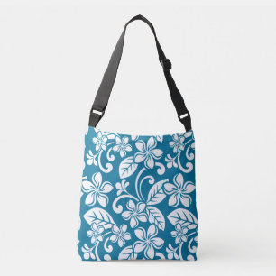 ISLAND PLUMERIA (CARIBBEAN BLUE) CROSSBODY BAG