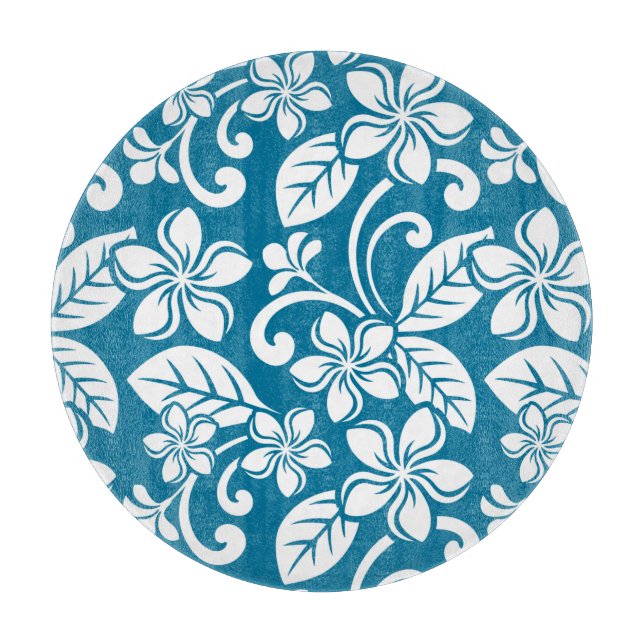 ISLAND PLUMERIA (CARIBBEAN BLUE) Cutting Board (Front)