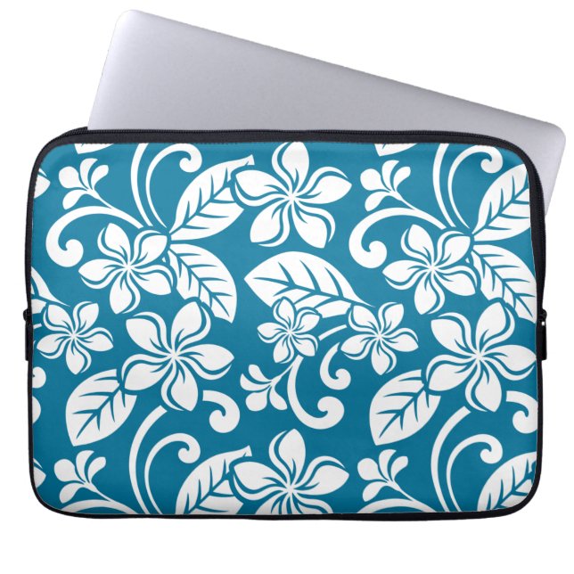 ISLAND PLUMERIA (CARIBBEAN BLUE) Electronics Bag (Front)