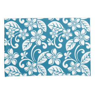 ISLAND PLUMERIA (CARIBBEAN BLUE) PILLOWCASE