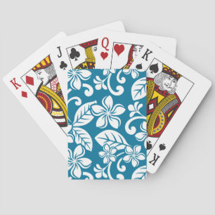 ISLAND PLUMERIA (CARIBBEAN BLUE)  Playing Cards