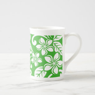 ISLAND PLUMERIA (CITRUS GREEN) BONE CHINA MUG