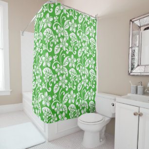 ISLAND PLUMERIA (CITRUS GREEN) SHOWER CURTAIN