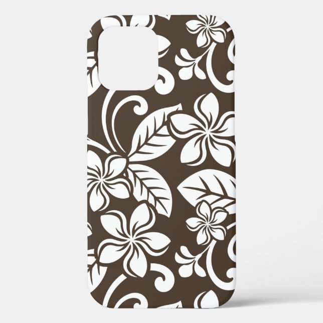 ISLAND PLUMERIA (COFFEE BROWN) Case-Mate iPhone CASE (Back)