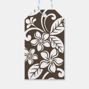 ISLAND PLUMERIA (COFFEE BROWN) GIFT TAGS