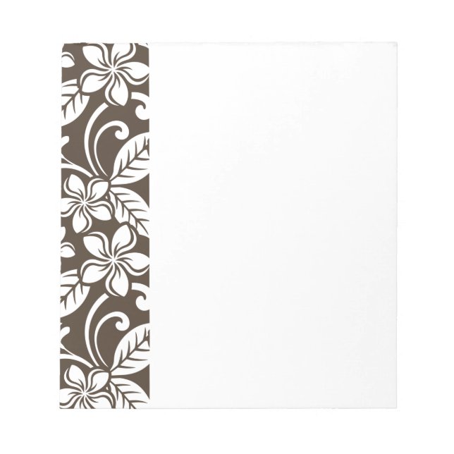 ISLAND PLUMERIA (COFFEE BROWN) NOTEPAD (Front)