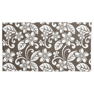 ISLAND PLUMERIA (COFFEE BROWN) PILLOWCASE