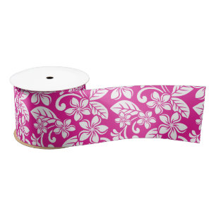 ISLAND PLUMERIA (HOT PINK) SATIN RIBBON