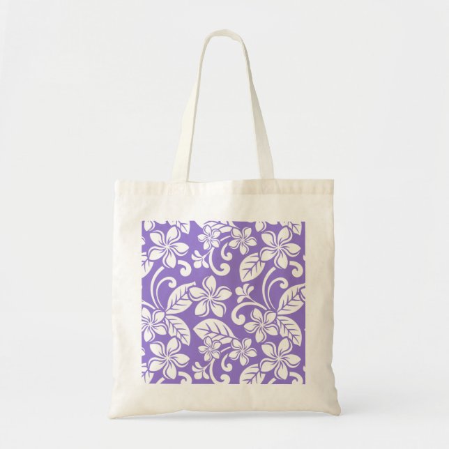 ISLAND PLUMERIA (LAVENDER) TOTE BAG (Front)