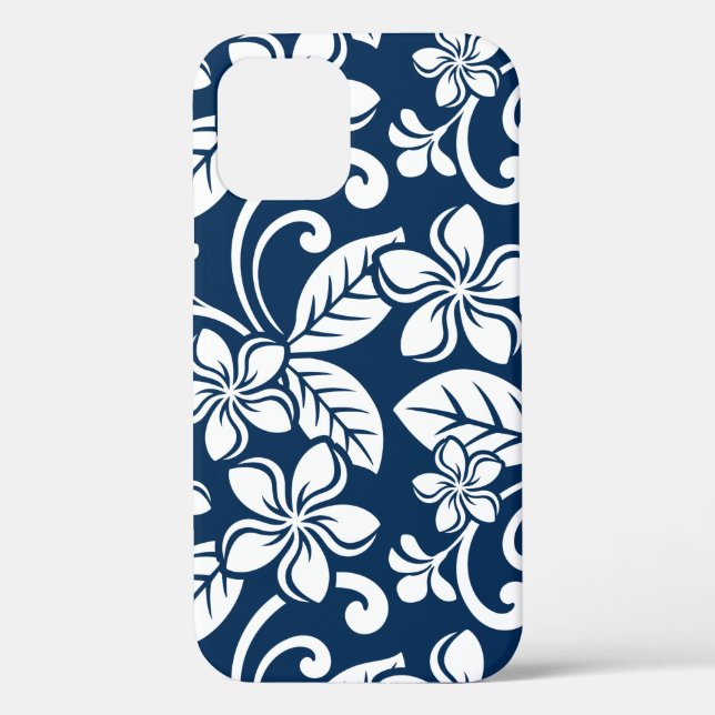 ISLAND PLUMERIA (NAVY BLUE) Case-Mate iPhone CASE (Back)