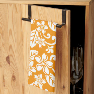 ISLAND PLUMERIA (ORANGE) TEA TOWEL