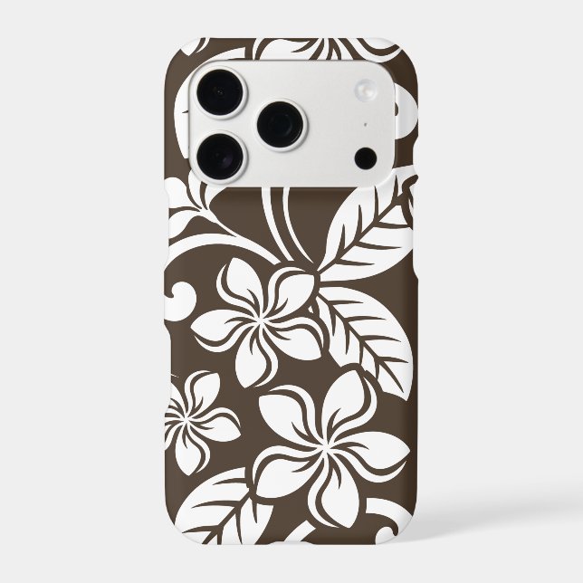 ISLAND PLUMERIA PATTERN IN COFFEE BROWN (Back)