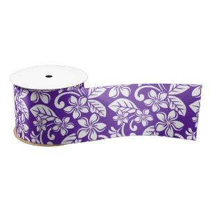 ISLAND PLUMERIA (PURPLE) SATIN RIBBON