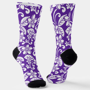 ISLAND PLUMERIA (PURPLE) SOCKS