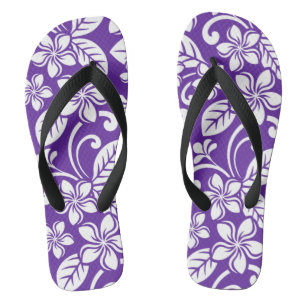 ISLAND PLUMERIA (PURPLE) THONGS